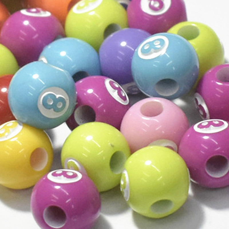 Wholesale Billiard Ball Color Acrylic Baseball Basketball Soccer Beads